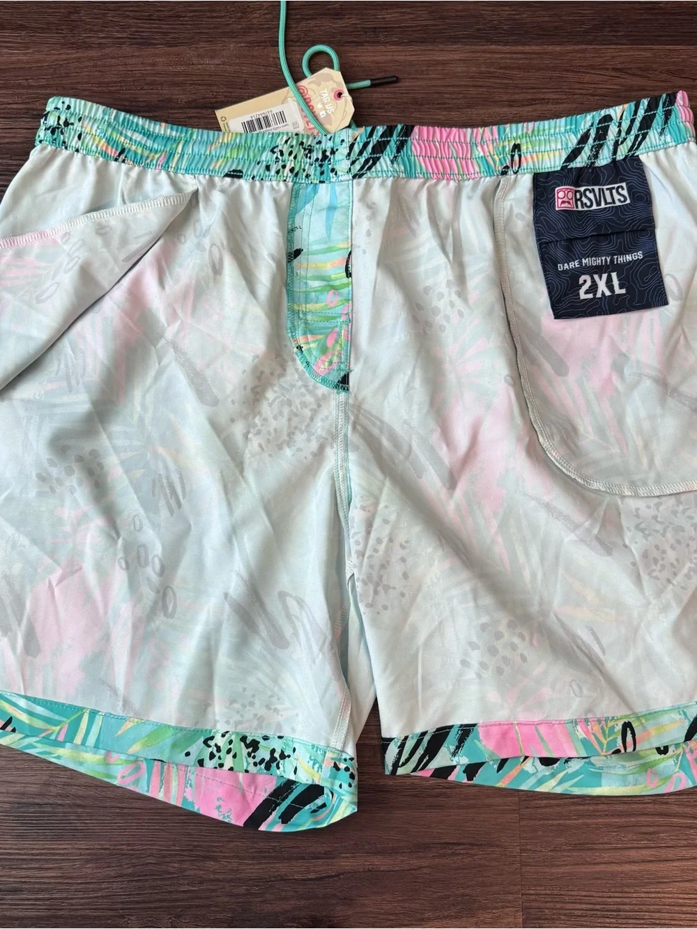 RSVLTS Hybrid Shorts Men's 2XL La Croy Dragonfruit Unlined Swim 7” Tropical NWT